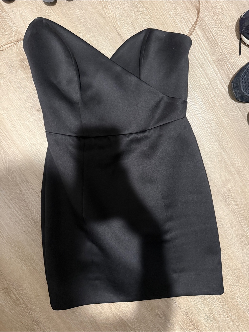 House of CB Strapless Black Mini Dress